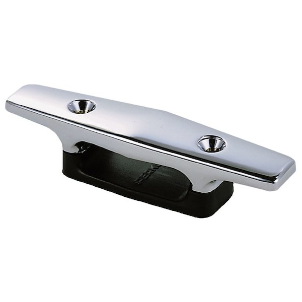 Perko 1306DP1CHR Chrome-Plated Open Base Cleat with Black Polymer Base - 4.5" Length